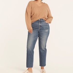 Petite curvy full-length '90s classic straight jean in Poole wash - Size 28P